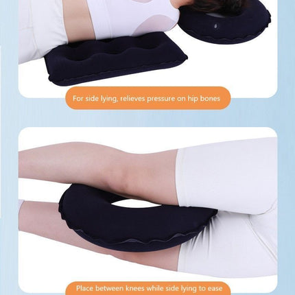 Inflatable Pressure Sore Relief Cushion, PVC 16 Hole Square Seat Pad For Coccyx, Hip & Buttocks Support, Blue, Reduces Bed Sore Risk
