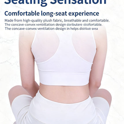 Flocked Inflatable Pressure Relief Cushion, 16 Hole Square Anti-Bedsore Pad For Hip & Tailbone, Blue, Soft Touch Medical Seat Support