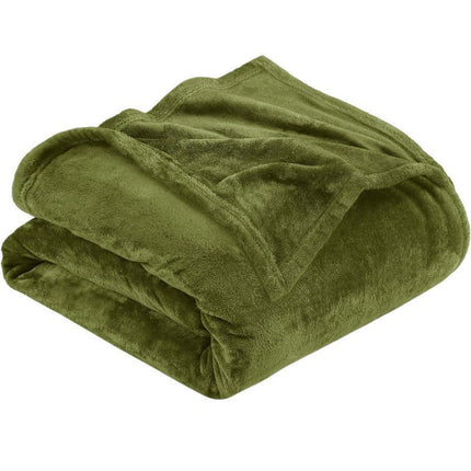 Tiny Flannel Fleece Cuddle Blanket, Light Soft Plush Mini Throw For Multi Scenarios, Fruit Green, 45X65cm, Size XXS, Portable Small Blanket