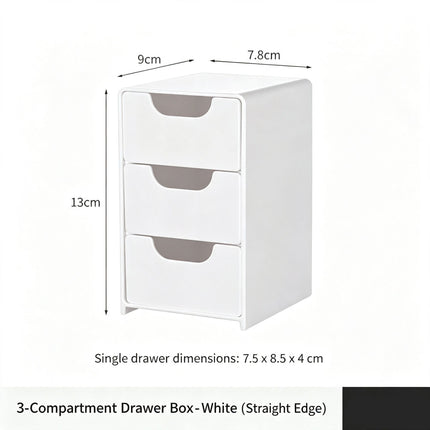White 3 Grid Small Drawer Organiser