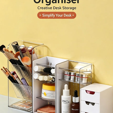 Adjustable Divider Clear Storage Box, 3 Small Compartments