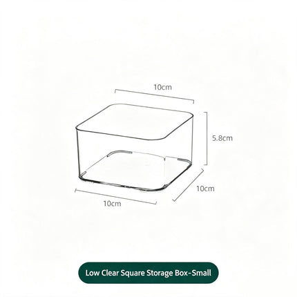 Low Profile Clear Square Storage Box
