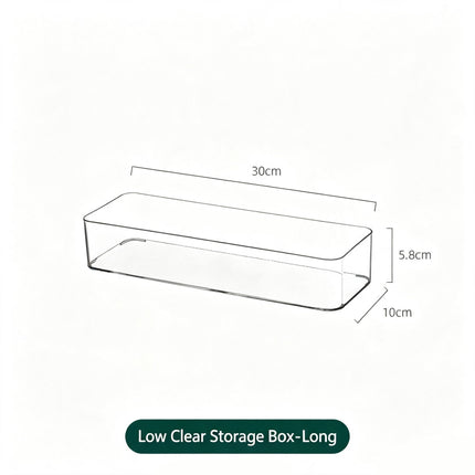 Low Profile Clear Long Storage Box