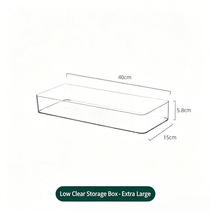 Low Profile Extra Long Clear Storage Box