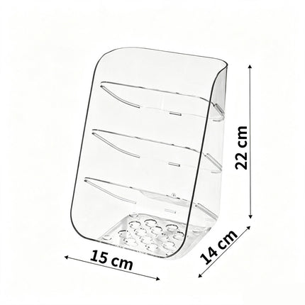 Round Base Slanted 3 Grid Storage Rack