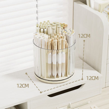 Minimalist Cream Single Pen Holder, Desktop Stationery Storage Box