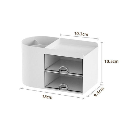 White Semicircle Desktop Storage Container