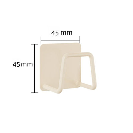 Self Adhesive No Punch Sponge Hanger, Bathroom Basin Accessory Holder, White 45mm, Practical Solution For Orderly Home Bathroom
