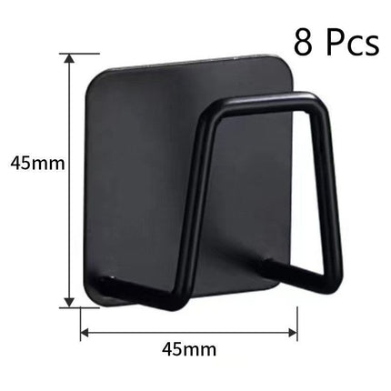 Drill-Free Wall Hanging Bath Sponge Rack, Bathroom Storage Organiser, Black 45mm 8 Pack, Wholesale Pack For Multiple Bathroom Spaces