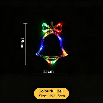 Indoor Christmas LED Suction Lights, Colourful Bell Shape Fairy Lights