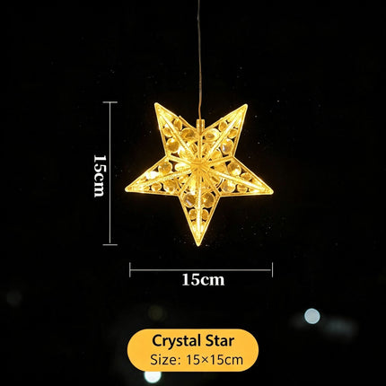 Crystal Five Point Star LED Suction Cup Lights