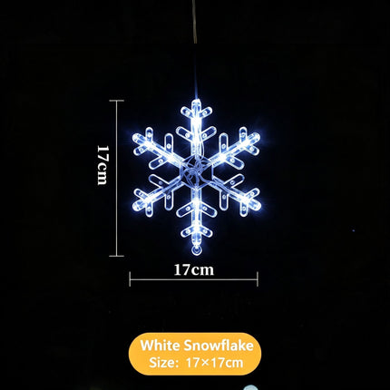 White Light Snowflake LED Suction Cup Lights