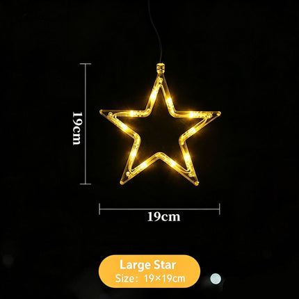 Warm White Five Point Star LED Suction Cup Lights