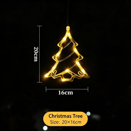 Warm White Christmas Tree LED Suction Curtain Lights
