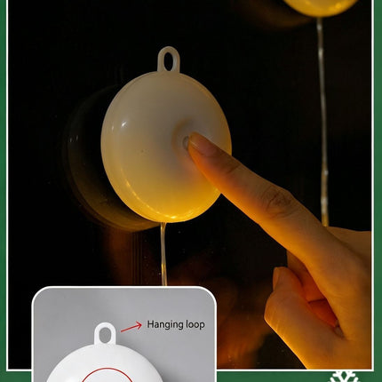 Warm White Christmas Tree LED Suction Curtain Lights