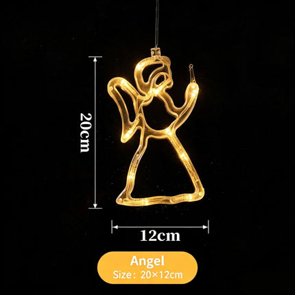 Warm White Angel Shape LED Suction Cup Lights