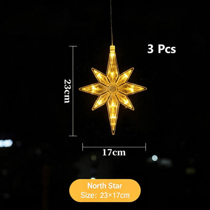 Warm White North Star LED Suction Cup Lights 3 Pack