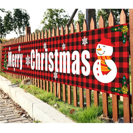 Christmas Party Decorative Banner, Holiday Backdrop Hanging Flag, Ideal For Indoor Xmas Scene Arrangement, Size 29648cm GZ01