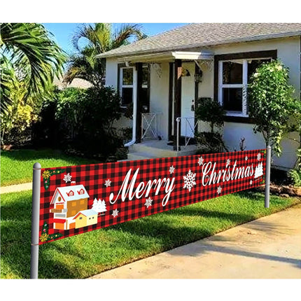 Christmas Party Decorative Banner, Holiday Backdrop Hanging Flag, Ideal For Indoor Xmas Scene Arrangement, Size 29648cm GZ01