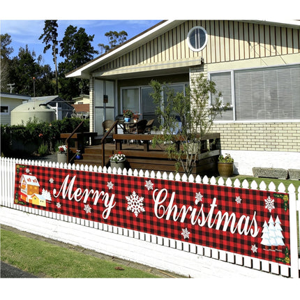 Festive Christmas Hanging Banner, Seasonal Party Backdrop Decor, Beautiful Home & Venue Xmas Decoration, Size 29648cm GZ02