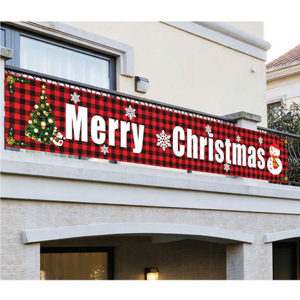Holiday Christmas Decor Banner, Large Size Party Backdrop Flag, Stylish Ornament For Christmas Themed Gathering, Size 29648cm GZ04