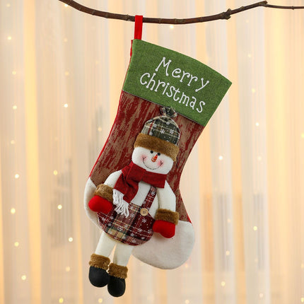Oversized Christmas Stocking with Legged Snowman
