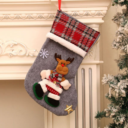 3D Oversized Reindeer Christmas Stocking