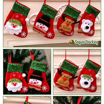 Snowflake Pattern Small Snowman Stocking