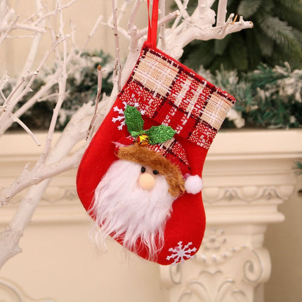 Small Red Bell Santa Christmas Stocking