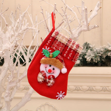 Red Bell Small Snowman Christmas Stocking