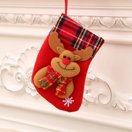 Red Small Reindeer Christmas Stocking