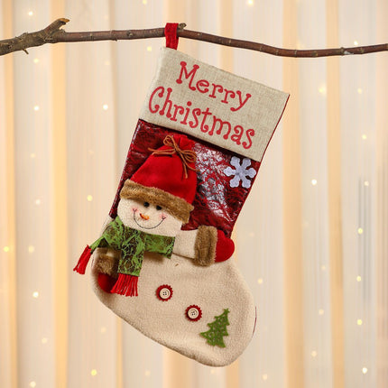 Classic Oversized Snowman Christmas Stocking