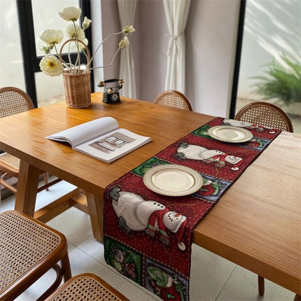 Decorative Party Table Runner, Xmas Dining Table Linen