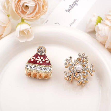 European Cartoon Style Metal Hair Claw, Santa Claus Alloy Shark Clip