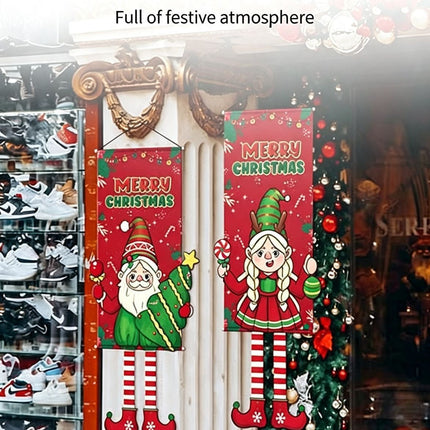 Santa Pattern Hanging Banner
