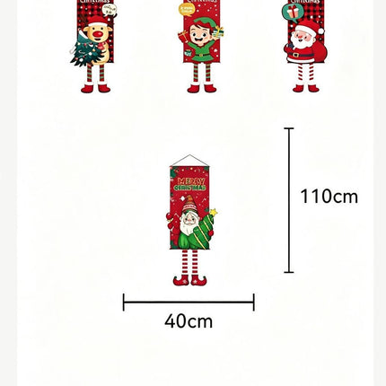 Elk Printed Hanging Flag, Christmas & Halloween Holiday Party