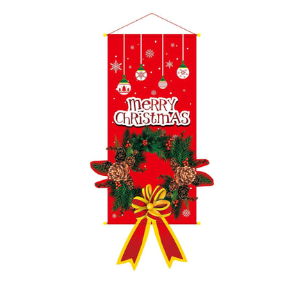 Wreath Pattern Hanging Banner