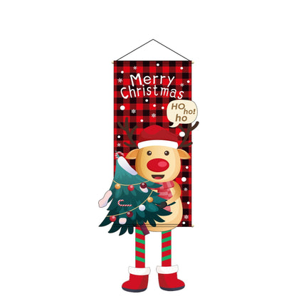 Elk Print Hanging Banner, Christmas & Halloween Creative Printed