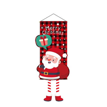 Santa Pattern Hanging Flag