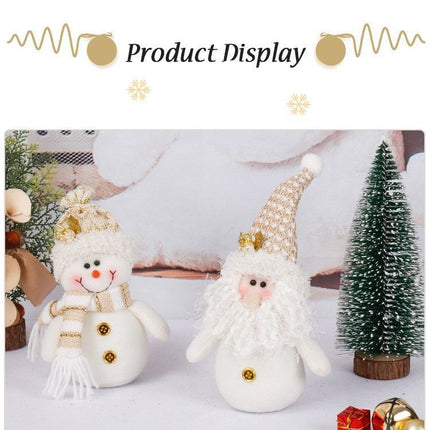 White Snowman Plush Doll, Christmas & Halloween Home Decoration