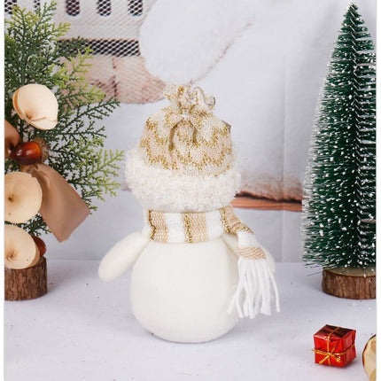 White Snowman Plush Doll, Christmas & Halloween Home Decoration