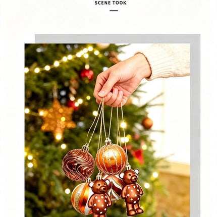 Christmas Tree Decor Baubles, 46PCS Hand Painted Ball Gift Set