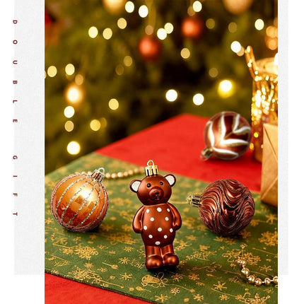 46PCS Hand Painted Christmas Ornament Balls, Gift Box Packaging
