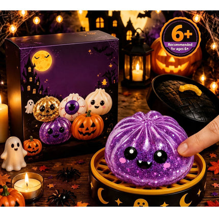 Purple Ghost Squishy Stress Toy, Portable Hand Grab Fidget Toy