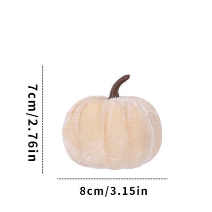 Soft Flocked Artificial Pumpkin Decor