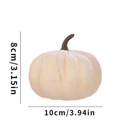 Ins Flocked Pumpkin Figurine