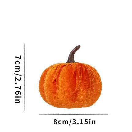 Soft Flocked Artificial Pumpkin