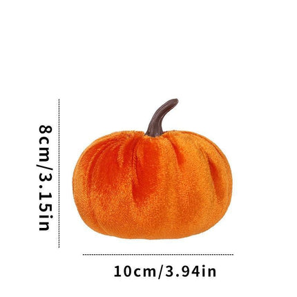 Ins Style Flocked Pumpkin Decor