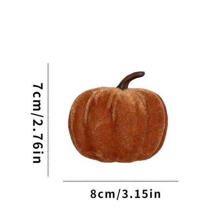Flocked Faux Pumpkin Ornament