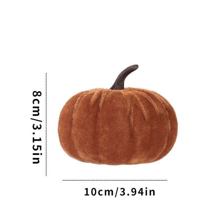 Ins Flocked Pumpkin Ornament